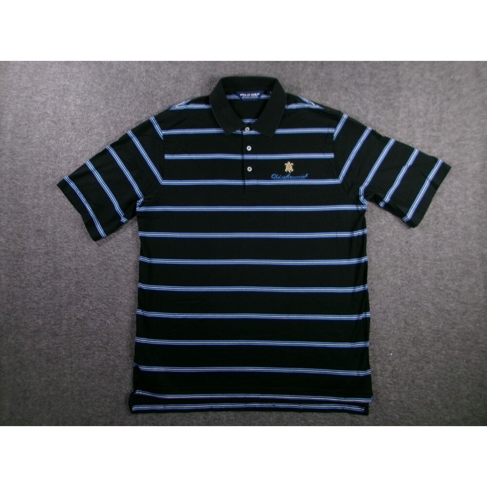 Polo Golf Ralph Lauren Shirt Men Large Black Performance Embroidered Preppy